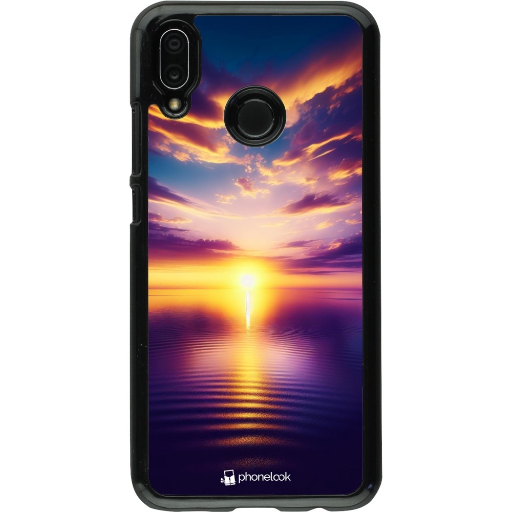 Huawei P20 Lite Case Hülle - Sonnenuntergang gelb violett