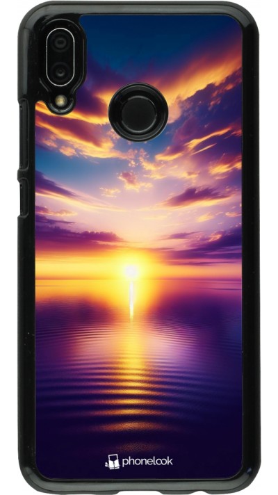 Coque Huawei P20 Lite - Coucher soleil jaune violet