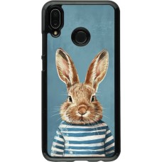 Coque Huawei P20 Lite - Easter 2026 Rabbit navy