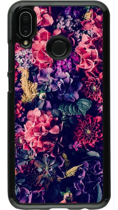 Hülle Huawei P20 Lite - Flowers Dark