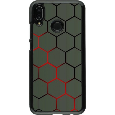 Hülle Huawei P20 Lite - Geometric Line red