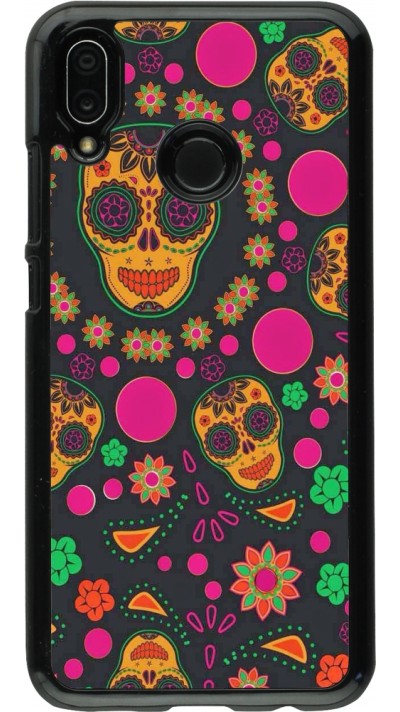 Huawei P20 Lite Case Hülle - Halloween 22 colorful mexican skulls