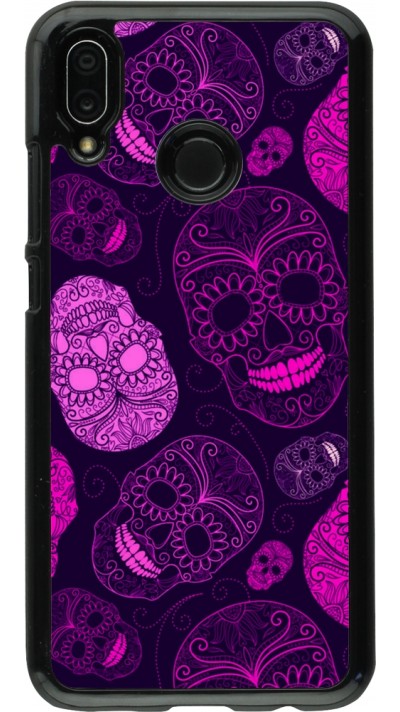 Huawei P20 Lite Case Hülle - Halloween 2023 pink skulls