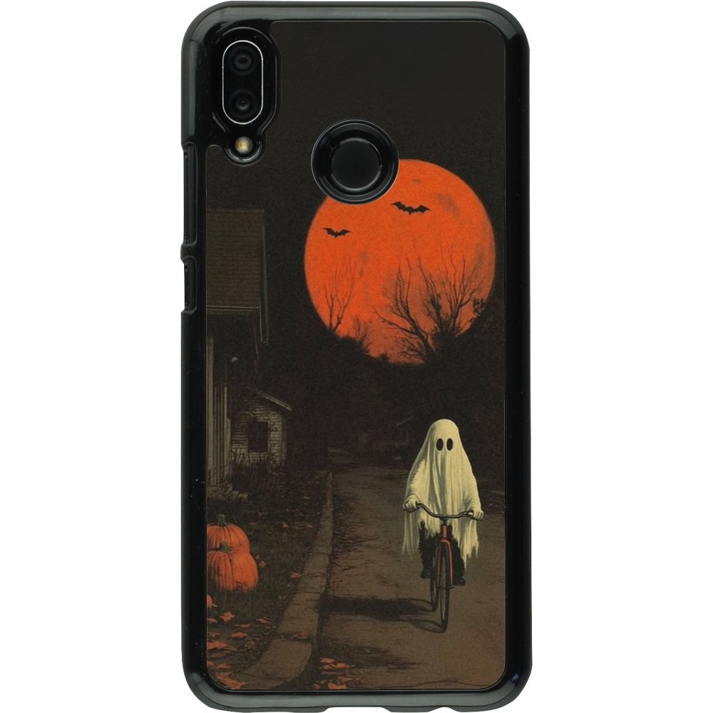 Huawei P20 Lite Case Hülle - Halloween 2025 Ghost on a bicycle