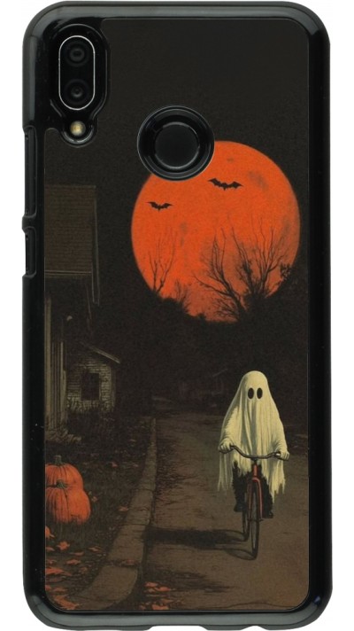 Huawei P20 Lite Case Hülle - Halloween 2025 Ghost on a bicycle