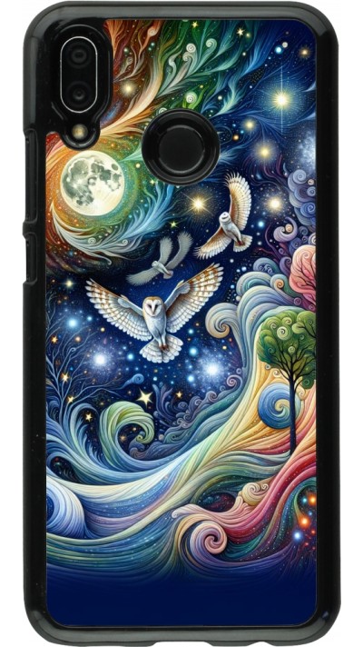 Huawei P20 Lite Case Hülle - Fliegender Blumen-Eule