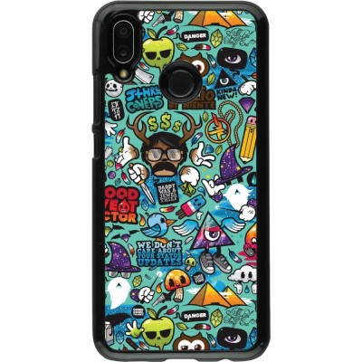 Huawei P20 Lite Case Hülle - Mixed Cartoons Turquoise