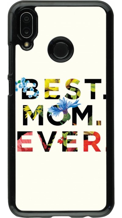 Coque Huawei P20 Lite - Mom 2023 best Mom ever flowers