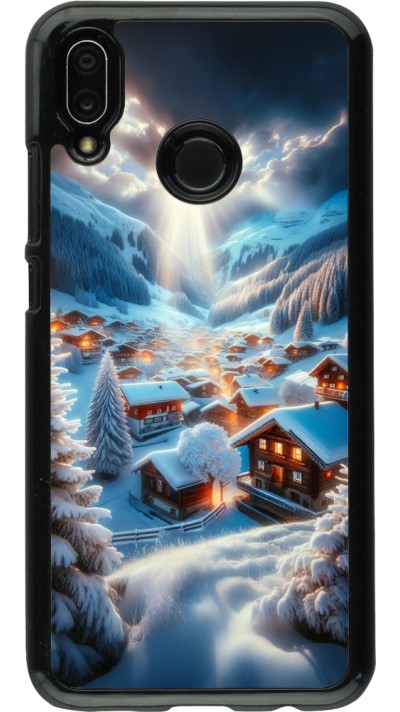 Huawei P20 Lite Case Hülle - Berg Schnee Licht