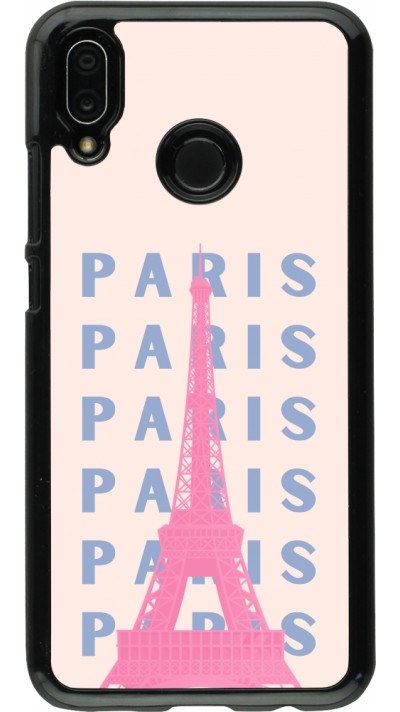 Huawei P20 Lite Case Hülle - Paris Pink Print