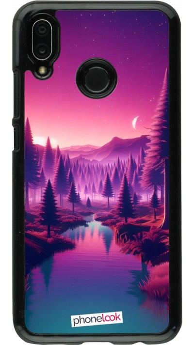 Huawei P20 Lite Case Hülle - Lila-rosa Landschaft