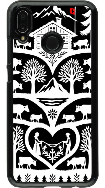 Coque Huawei P20 Lite - Poya Suisse 2 noir