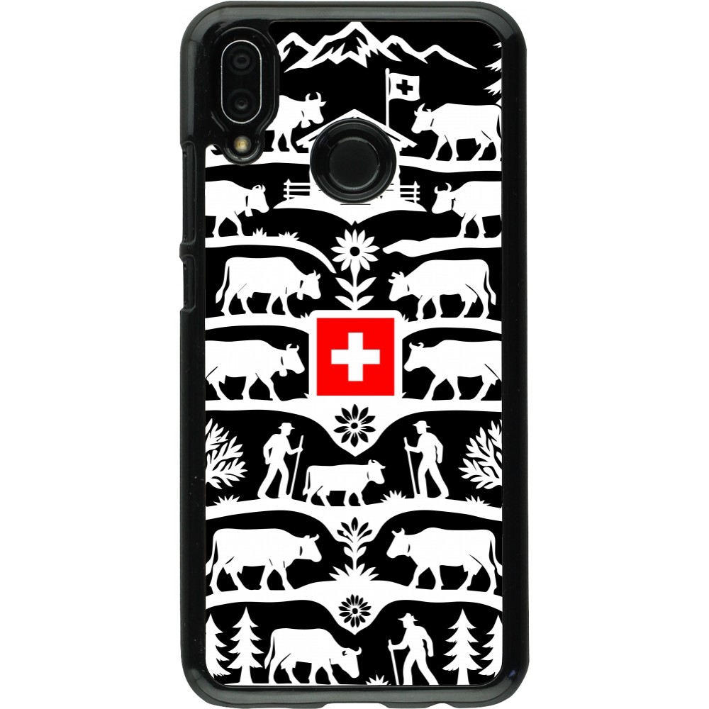 Coque Huawei P20 Lite - Poya Suisse 3 noir