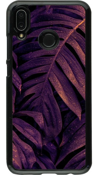 Huawei P20 Lite Case Hülle - Purple Light Leaves