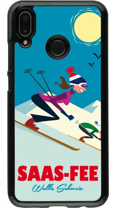 Huawei P20 Lite Case Hülle - Saas-Fee Ski Downhill