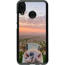 Coque Huawei P20 Lite - Cow with tulips Spring 2026