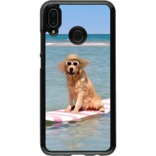 Huawei P20 Lite Case Hülle - Summer Dog on Paddle