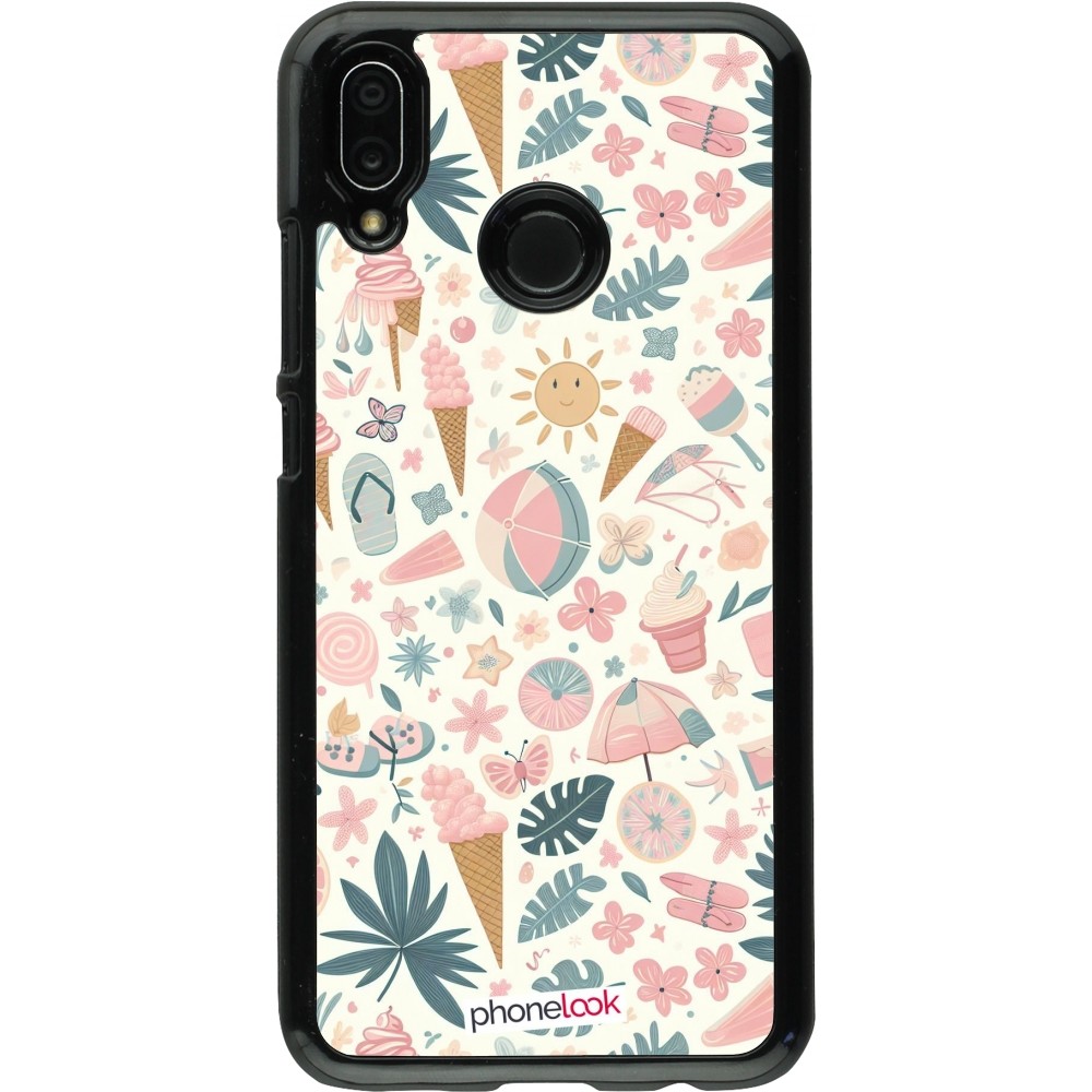 Huawei P20 Lite Case Hülle - Sommer Pink Muster