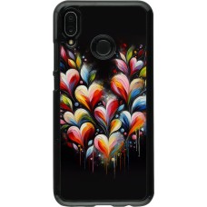 Coque Huawei P20 Lite - Valentine 2024 Coeur Noir Abstrait