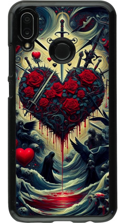 Coque Huawei P20 Lite - Dark Love Coeur Sang
