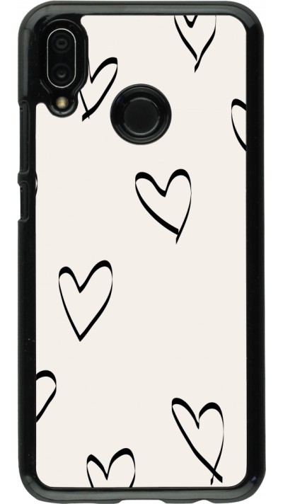 Coque Huawei P20 Lite - Valentine 2023 minimalist hearts