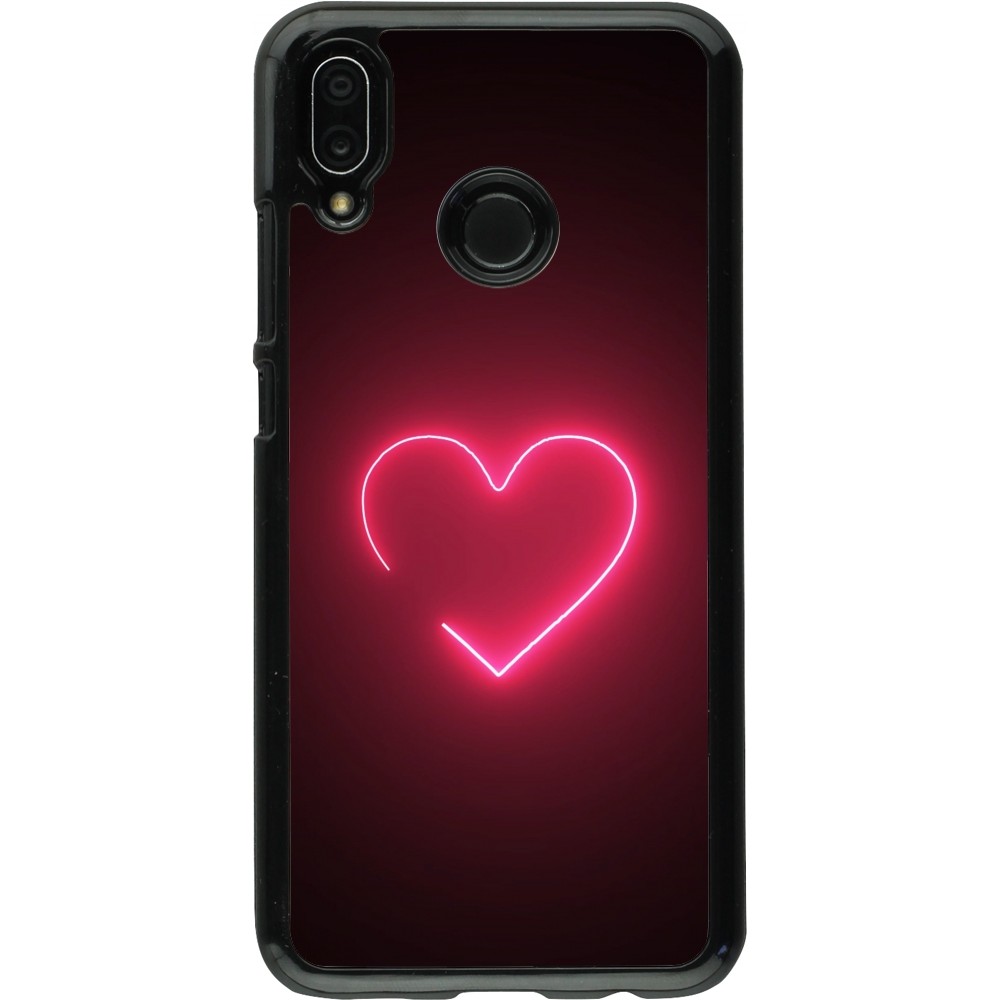 Huawei P20 Lite Case Hülle - Valentine 2023 single neon heart