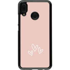 Huawei P20 Lite Case Hülle - Valentine 2023 three minimalist hearts