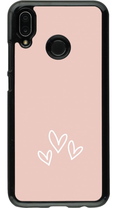 Coque Huawei P20 Lite - Valentine 2023 three minimalist hearts