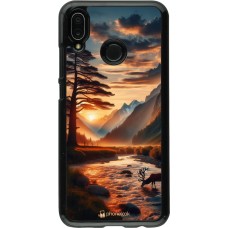 Coque Huawei P20 Lite - Valley Sunset Deer Tree