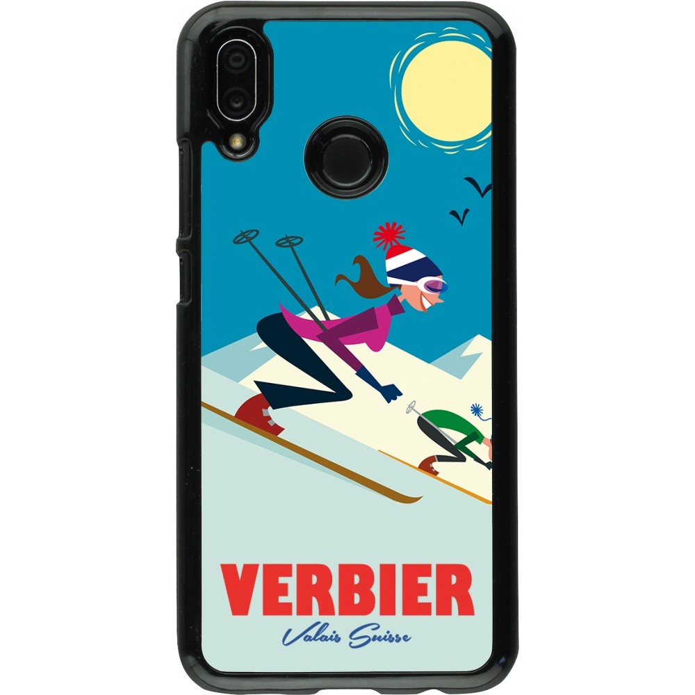 Huawei P20 Lite Case Hülle - Verbier Ski Downhill