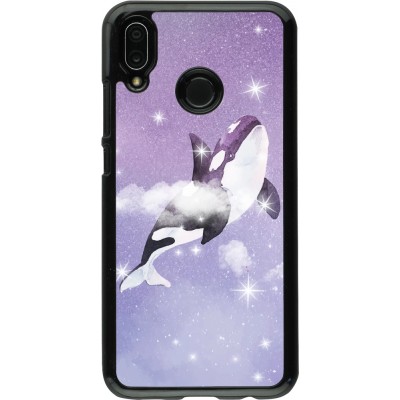 Coque Huawei P20 Lite - Whale in sparking stars