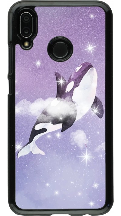 Coque Huawei P20 Lite - Whale in sparking stars