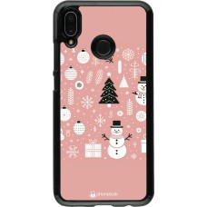 Huawei P20 Lite Case Hülle - Weihnachten 2024 Rose Schneemann Weihnachten
