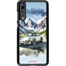 Huawei P20 Pro Case Hülle - Porsche 911 Berg Aquarell