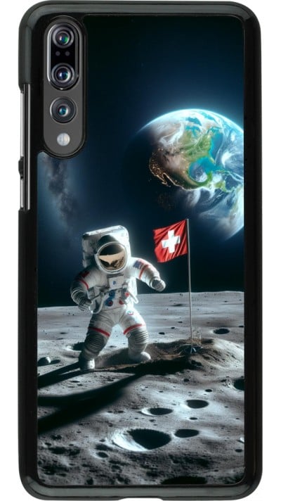 Coque Huawei P20 Pro - Astro Suisse sur lune