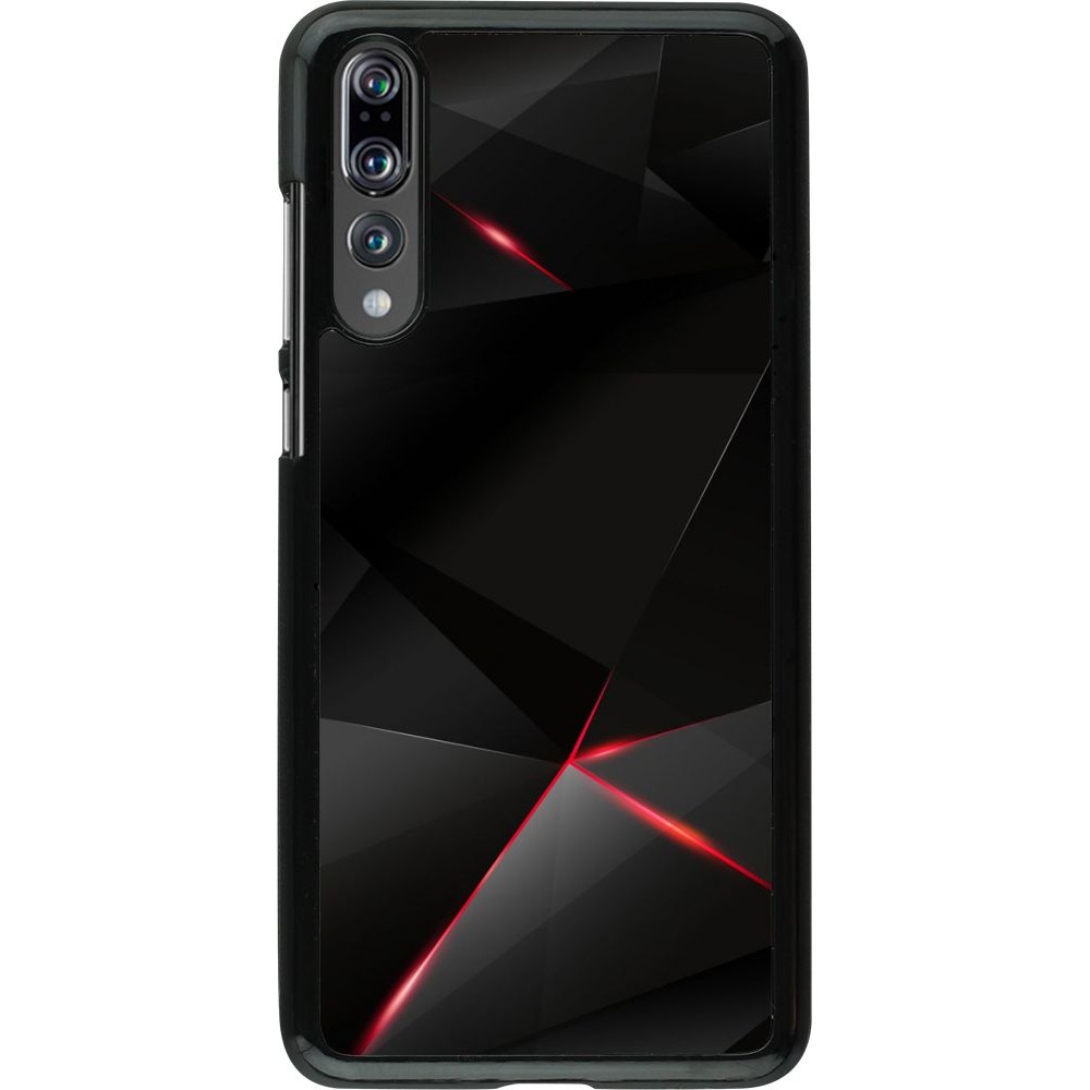 Coque Huawei P20 Pro - Black Red Lines