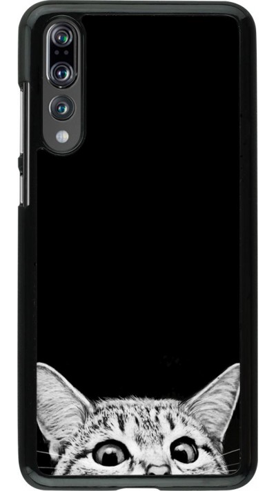 Coque Huawei P20 Pro - Cat Looking Up Black