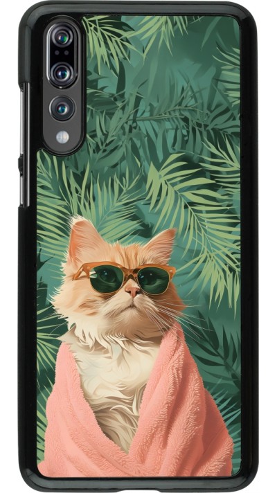 Coque Huawei P20 Pro - Cat Summer Palms