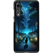 Huawei P20 Pro Case Hülle - Schwarze Katze Spaziergang