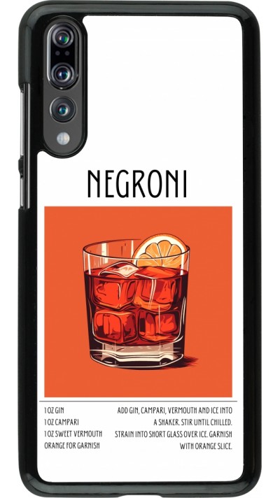 Coque Huawei P20 Pro - Cocktail recette Negroni