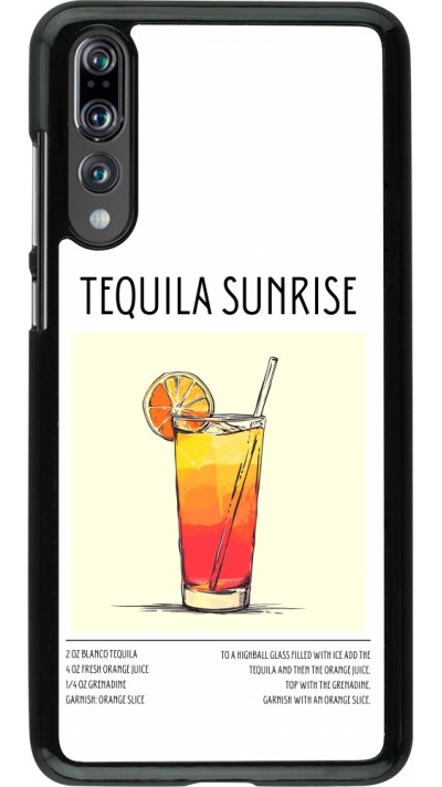 Coque Huawei P20 Pro - Cocktail recette Tequila Sunrise