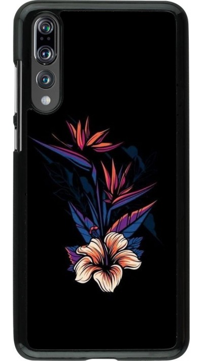 Hülle Huawei P20 Pro - Dark Flowers