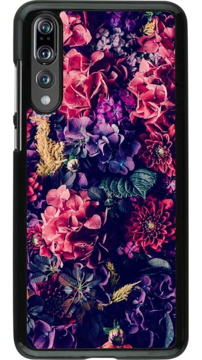 Hülle Huawei P20 Pro - Flowers Dark
