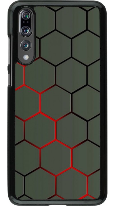 Coque Huawei P20 Pro - Geometric Line red