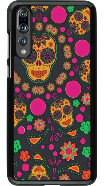 Coque Huawei P20 Pro - Halloween 22 colorful mexican skulls