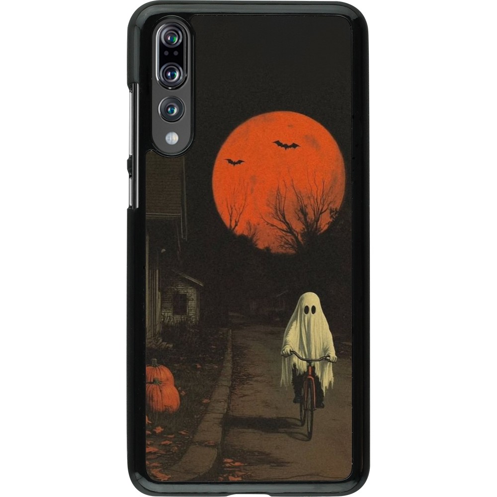 Huawei P20 Pro Case Hülle - Halloween 2025 Ghost on a bicycle