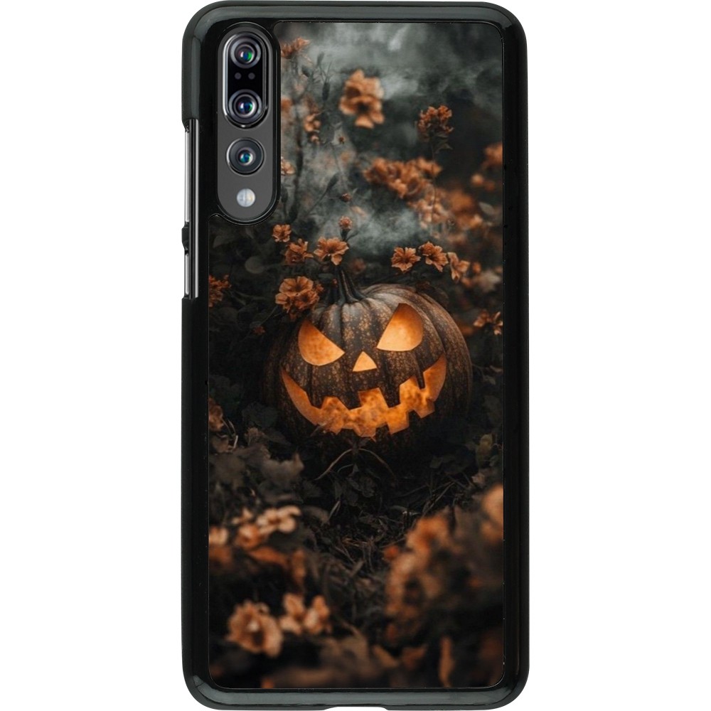 Huawei P20 Pro Case Hülle - Halloween 2025 Pumpkin with flowers