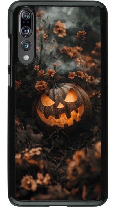 Huawei P20 Pro Case Hülle - Halloween 2025 Pumpkin with flowers