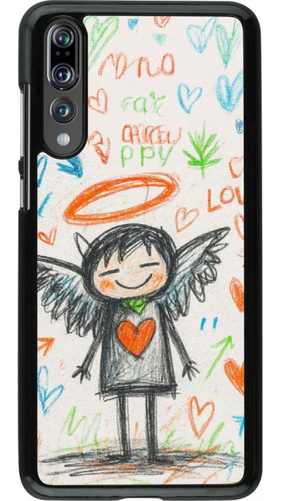 Coque Huawei P20 Pro - Little Angel Sketch Love