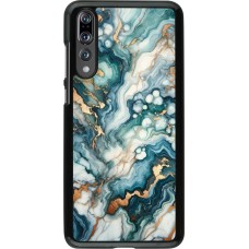 Huawei P20 Pro Case Hülle - Grüner Blauer Goldener Marmor